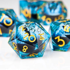 DND Dragon Eye Dice Liquid Core Dice Set Resin D&D/TCG-17