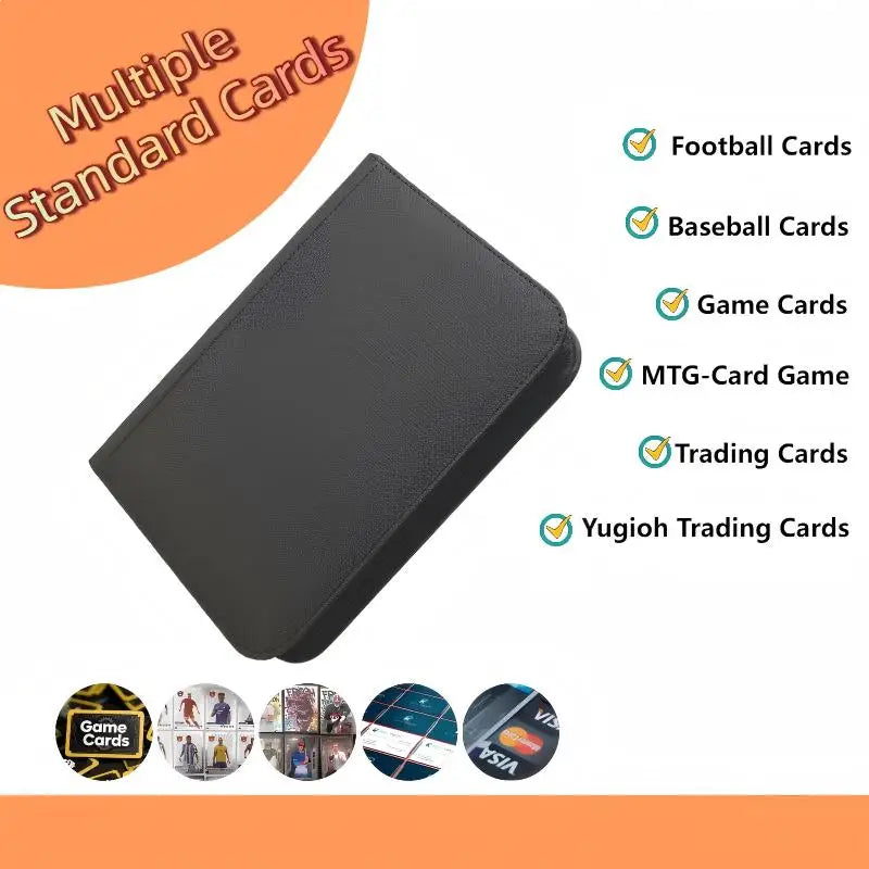 TCG/MTG Binder - 4 Pockets, ZIP UP 160 Side-Loading Pockets, Sports Cards, TCG-5