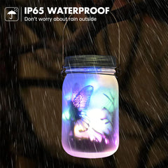 Solar Fairy Butterfly String Lights Garden Fairy Lanterns Gift for Birthday Outdoor Night Lights LED Waterproof Mason Jar Lights-5