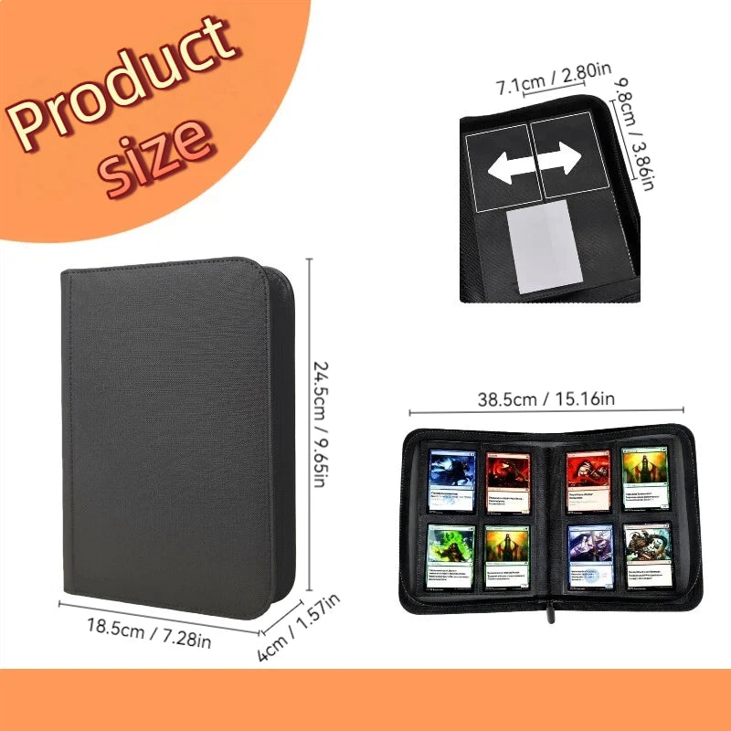 TCG/MTG Binder - 4 Pockets, ZIP UP 160 Side-Loading Pockets, Sports Cards, TCG-2