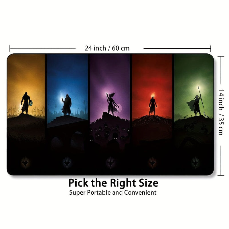 TCG Playmat, Non-Slip Rubber Gaming Table Mat with Smooth Texture & Magic Artwork, Compatible for Magic Cards, Durable Surface for MTG Decks Tournaments Casual Play, Magic Originals-5
